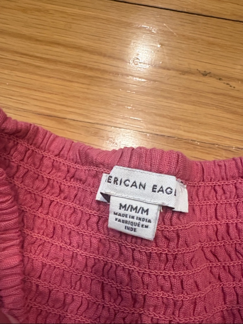 American Eagle Outfitters Pink Eyelet Tiered Mini Skirt - Picture 2 of 3
